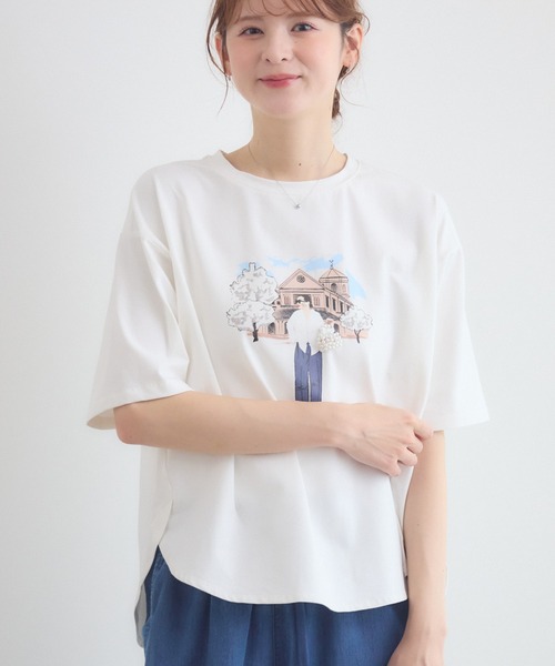 KATHARINE ROSS(キャサリンロス)の「ドールモチーフTシャツ(Tシャツ/カットソー・レディース・オフホワイト/ブラック・FREE)」の4枚目の写真