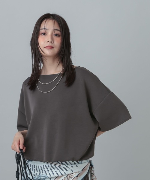 GLOBAL WORK(グローバルワーク)の「MATINEE LINE/フィブリルゆるプルオーバー半袖/678447(Tシャツ/カットソー・レディース・カーキ/チャコールグレー/ネイビー・LARGE/MEDIUM)」の9枚目の写真