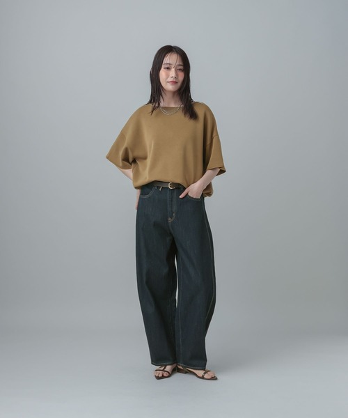 GLOBAL WORK(グローバルワーク)の「MATINEE LINE/フィブリルゆるプルオーバー半袖/678447(Tシャツ/カットソー・レディース・カーキ/チャコールグレー/ネイビー・LARGE/MEDIUM)」の10枚目の写真