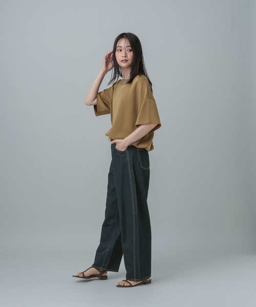 GLOBAL WORK(グローバルワーク)の「MATINEE LINE/フィブリルゆるプルオーバー半袖/678447(Tシャツ/カットソー・レディース・カーキ/チャコールグレー/ネイビー・LARGE/MEDIUM)」の11枚目の写真