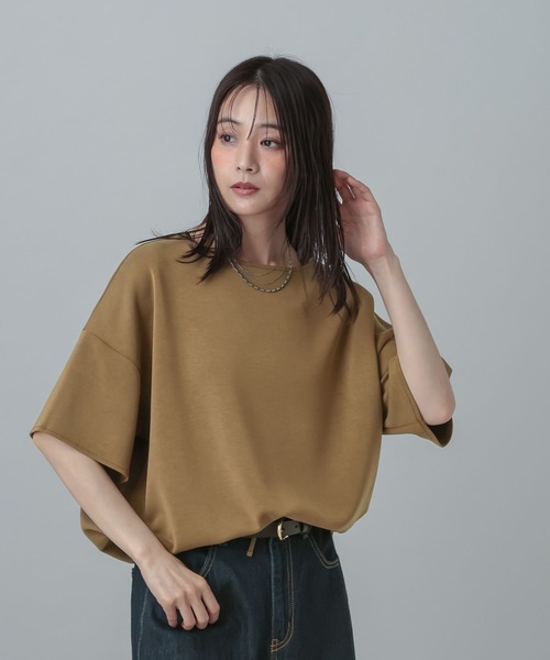 GLOBAL WORK(グローバルワーク)の「MATINEE LINE/フィブリルゆるプルオーバー半袖/678447(Tシャツ/カットソー・レディース・カーキ/チャコールグレー/ネイビー・LARGE/MEDIUM)」の14枚目の写真