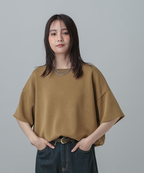 GLOBAL WORK(グローバルワーク)の「MATINEE LINE/フィブリルゆるプルオーバー半袖/678447(Tシャツ/カットソー・レディース・カーキ/チャコールグレー/ネイビー・LARGE/MEDIUM)」の15枚目の写真