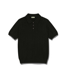 NESPA STUDIO（ネスパスタジオ）の「ミクケーブルボタンカラー半袖ニット4カラー[NSSK_0001]（Tシャツ/カットソー）」