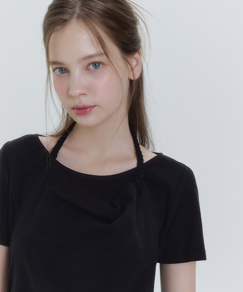 MICANE（ミケーネ）の「エイベルホルターネックワンピースT-ショート.ver（Tシャツ/カットソー・レディース・アイボリー/ブラック/スカイブルー・X-LARGE/LARGE/MEDIUM/SMALL）」の12枚目の写真