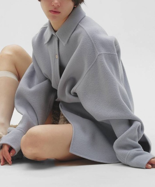 TODAYFUL(トゥデイフル)の「【TODAYFUL/トゥデイフル】Wool Shirts Jacket/ウールシャツジャケット(その他アウター・レディース・ベビーピンク/ブルー系その他/チャコールグレー/セージグリーン/ブラック・36/38)」の5枚目の写真