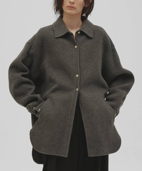 TODAYFUL(トゥデイフル)の「【TODAYFUL/トゥデイフル】Wool Shirts Jacket/ウールシャツジャケット(その他アウター・レディース・ベビーピンク/ブルー系その他/チャコールグレー/セージグリーン/ブラック・36/38)」の3枚目の写真