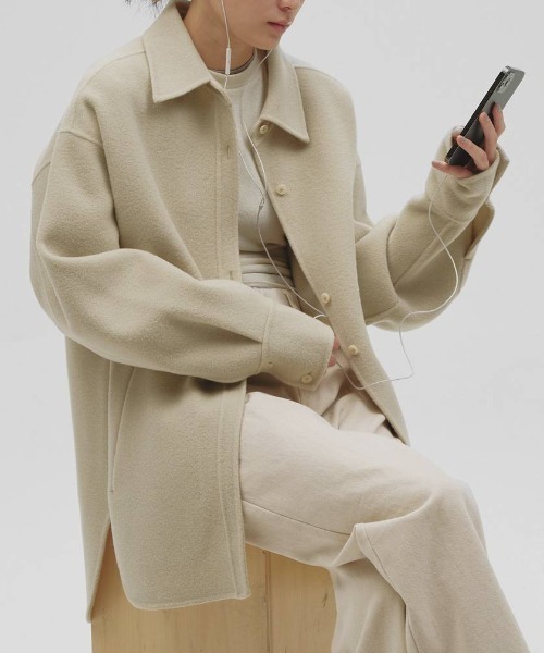 TODAYFUL(トゥデイフル)の「【TODAYFUL/トゥデイフル】Wool Shirts Jacket/ウールシャツジャケット(その他アウター・レディース・ベビーピンク/ブルー系その他/チャコールグレー/セージグリーン/ブラック・36/38)」の4枚目の写真