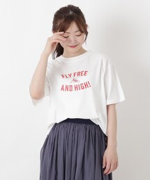 コットン ワイドプリント Tシャツ B