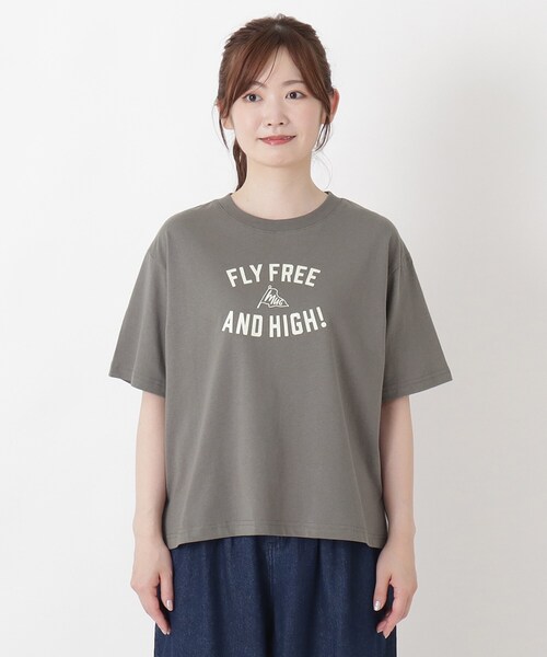 one'sterrace（ワンズテラス）の「コットン ワイドプリント Tシャツ B（Tシャツ/カットソー・レディース・ブルー系その他7/アイボリー系8/ブラウン系8・02）」の17枚目の写真