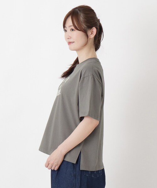 one'sterrace（ワンズテラス）の「コットン ワイドプリント Tシャツ B（Tシャツ/カットソー・レディース・ブルー系その他7/アイボリー系8/ブラウン系8・02）」の16枚目の写真