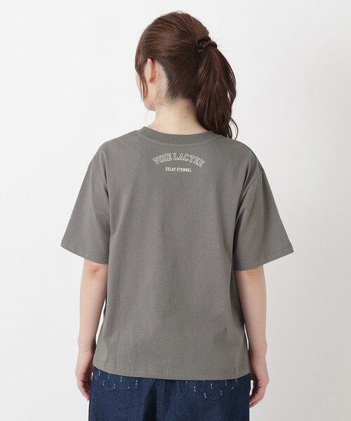 one'sterrace（ワンズテラス）の「コットン ワイドプリント Tシャツ B（Tシャツ/カットソー・レディース・ブルー系その他7/アイボリー系8/ブラウン系8・02）」の15枚目の写真