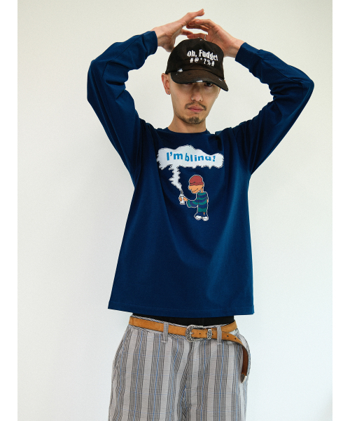 THE SCOT WRECK(ザ スコットレック)の「Im blind L/S TEE(Tシャツ/カットソー・メンズ・ブルー・LARGE/X-LARGE/MEDIUM)」の5枚目の写真