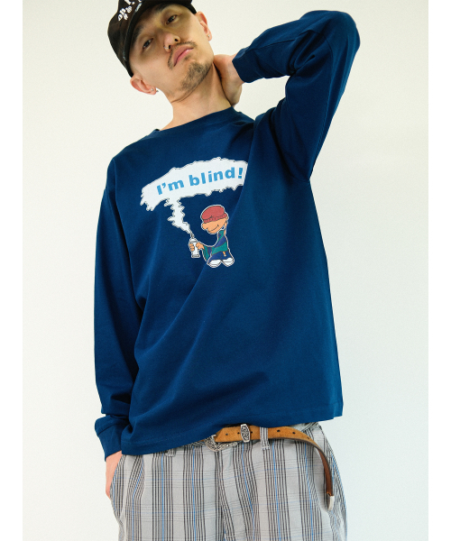 THE SCOT WRECK(ザ スコットレック)の「Im blind L/S TEE(Tシャツ/カットソー・メンズ・ブルー・LARGE/X-LARGE/MEDIUM)」の6枚目の写真