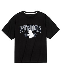 クールコットンオーバーサイズストロングクマ半袖Tシャツ