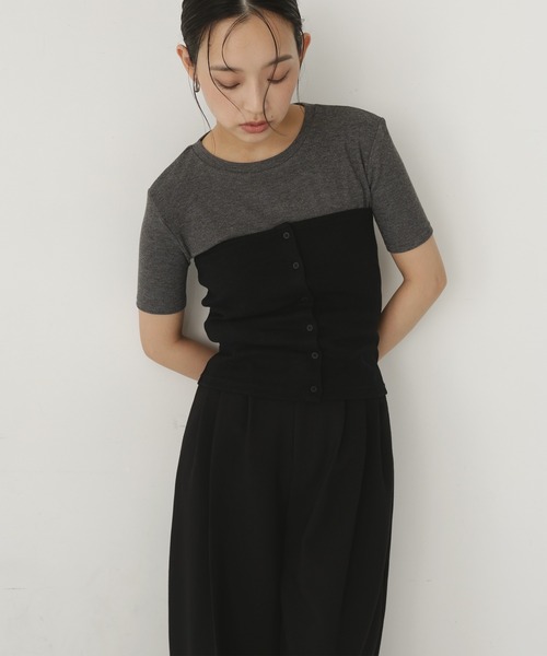 hellam(へラム)の「マルチウェイビスチェセットTシャツ(Tシャツ/カットソー・レディース・ブラウン/ブラック/カーキ・FREE)」の9枚目の写真