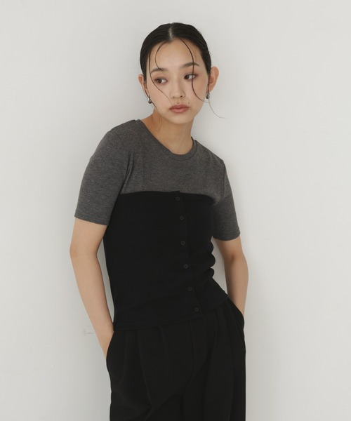 hellam(へラム)の「マルチウェイビスチェセットTシャツ(Tシャツ/カットソー・レディース・ブラウン/ブラック/カーキ・FREE)」の10枚目の写真