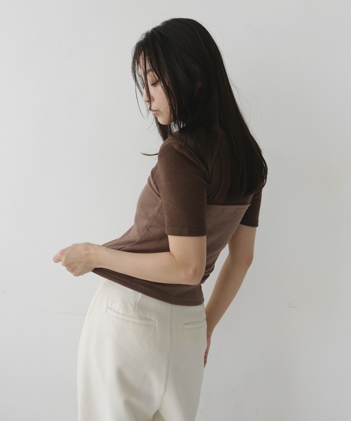 hellam(へラム)の「マルチウェイビスチェセットTシャツ(Tシャツ/カットソー・レディース・ブラウン/ブラック/カーキ・FREE)」の14枚目の写真