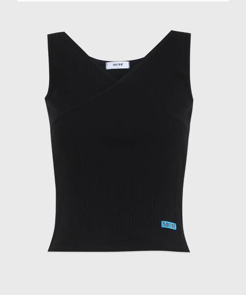 MICANE(ミケーネ)の「ドリンラップスリーブレスティ(Tシャツ/カットソー・レディース・アイボリー/ブラック/ライトグレー・X-LARGE/LARGE/MEDIUM/SMALL)」の5枚目の写真