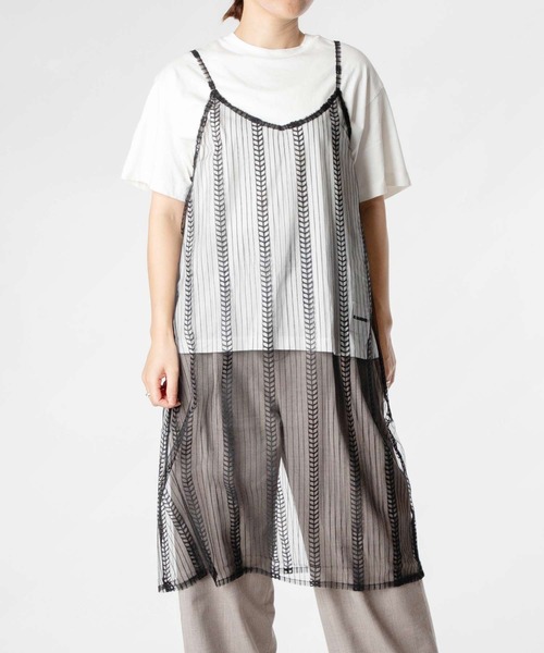 STAR&STRIPE（スターアンドストライプ）の「STAR & STRIPE / スターアンドストライプ シアー レース キャミソール ワンピース（ワンピース・レディース・ブラック・MEDIUM）」の5枚目の写真