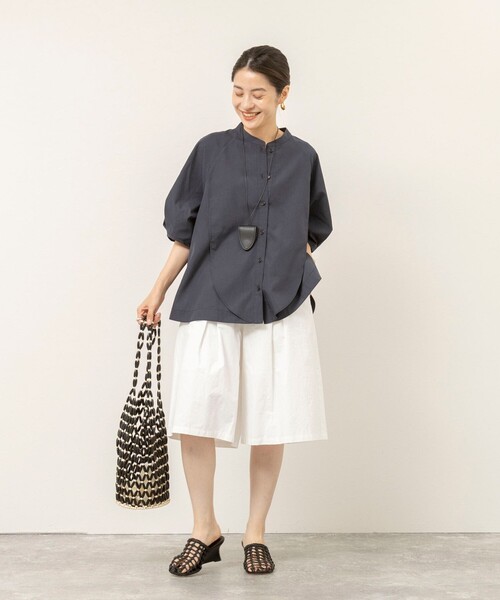 MAQWEL(マクウェル)の「【MAQWEL/マクウェル】ウォッシャブルタックキュロットパンツ(その他パンツ・レディース・ホワイト/ブラック・S/M)」の17枚目の写真