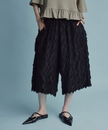 【W:Huku / コットンフリンジジャガード】バミューダ ハーフ パンツ / Cotton Fringe Jacquard Bermuda Shorts