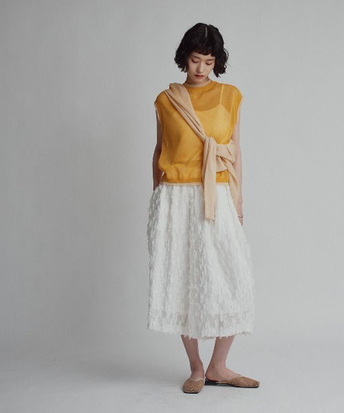 W:Huku(フーク)の「【W:Huku / コットンフリンジジャガード】バミューダ ハーフ パンツ / Cotton Fringe Jacquard Bermuda Shorts(その他パンツ・レディース・ブラック/イエロー系その他/ホワイト・FREE)」の20枚目の写真