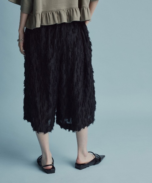 W:Huku(フーク)の「【W:Huku / コットンフリンジジャガード】バミューダ ハーフ パンツ / Cotton Fringe Jacquard Bermuda Shorts(その他パンツ・レディース・ブラック/イエロー系その他/ホワイト・FREE)」の8枚目の写真
