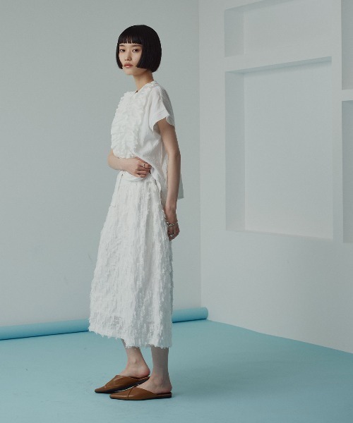 W:Huku(フーク)の「【W:Huku / コットンフリンジジャガード】バミューダ ハーフ パンツ / Cotton Fringe Jacquard Bermuda Shorts(その他パンツ・レディース・ブラック/イエロー系その他/ホワイト・FREE)」の13枚目の写真