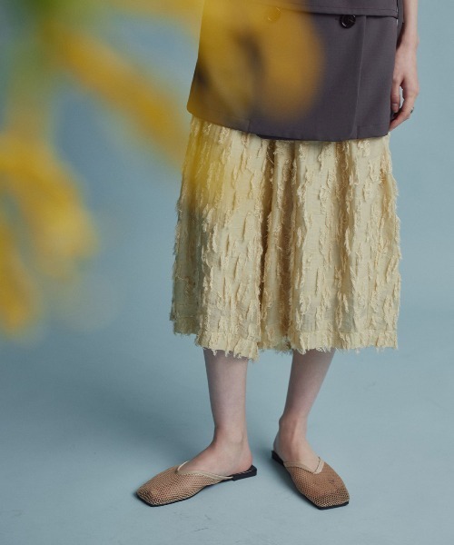 W:Huku(フーク)の「【W:Huku / コットンフリンジジャガード】バミューダ ハーフ パンツ / Cotton Fringe Jacquard Bermuda Shorts(その他パンツ・レディース・ブラック/イエロー系その他/ホワイト・FREE)」の14枚目の写真