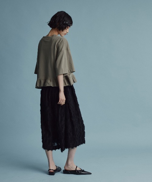 W:Huku(フーク)の「【W:Huku / コットンフリンジジャガード】バミューダ ハーフ パンツ / Cotton Fringe Jacquard Bermuda Shorts(その他パンツ・レディース・ブラック/イエロー系その他/ホワイト・FREE)」の15枚目の写真