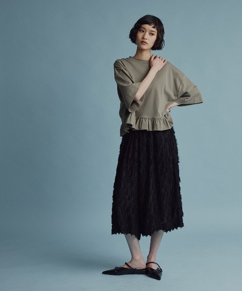 W:Huku(フーク)の「【W:Huku / コットンフリンジジャガード】バミューダ ハーフ パンツ / Cotton Fringe Jacquard Bermuda Shorts(その他パンツ・レディース・ブラック/イエロー系その他/ホワイト・FREE)」の18枚目の写真