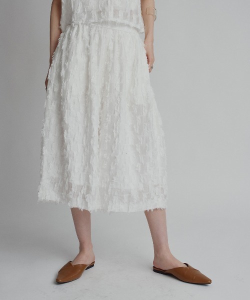 W:Huku(フーク)の「【W:Huku / コットンフリンジジャガード】バミューダ ハーフ パンツ / Cotton Fringe Jacquard Bermuda Shorts(その他パンツ・レディース・ブラック/イエロー系その他/ホワイト・FREE)」の4枚目の写真