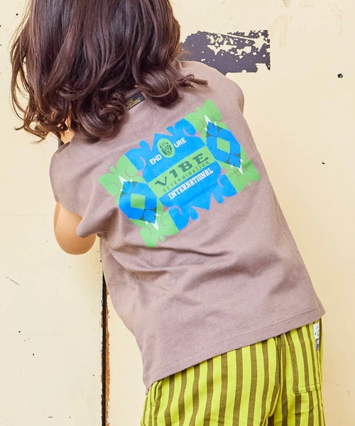 セール】前後プリントノースリーブTシャツ（Tシャツ/カットソー
