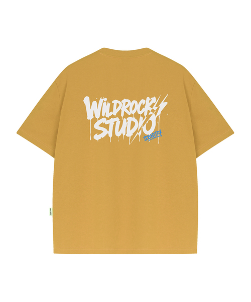 WILDROCK(ワイルドロック)の「ドリップライトニング クールコットンオーバーサイズ半袖Tシャツ(Tシャツ/カットソー・メンズ・ブルー/チャコール/ホワイト/イエロー/ピンク/スカイブルー/ブラック・LARGE/MEDIUM/SMALL)」の6枚目の写真