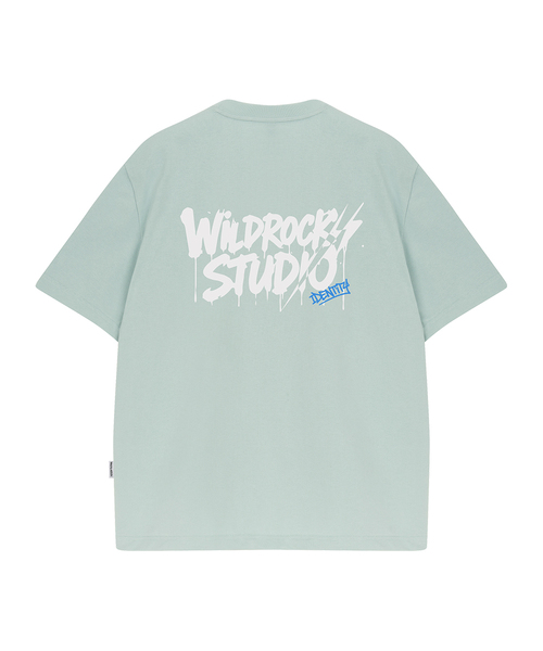 WILDROCK(ワイルドロック)の「ドリップライトニング クールコットンオーバーサイズ半袖Tシャツ(Tシャツ/カットソー・メンズ・ブルー/チャコール/ホワイト/イエロー/ピンク/スカイブルー/ブラック・LARGE/MEDIUM/SMALL)」の4枚目の写真