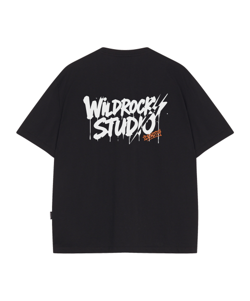 WILDROCK(ワイルドロック)の「ドリップライトニング クールコットンオーバーサイズ半袖Tシャツ(Tシャツ/カットソー・メンズ・ブルー/チャコール/ホワイト/イエロー/ピンク/スカイブルー/ブラック・LARGE/MEDIUM/SMALL)」の9枚目の写真