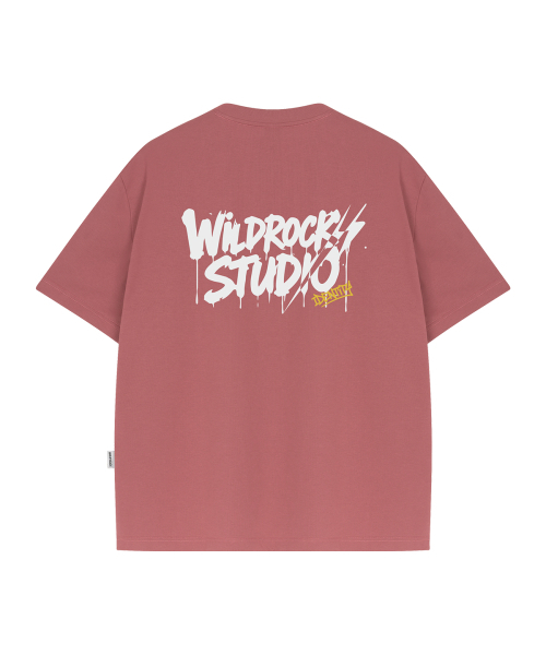 WILDROCK(ワイルドロック)の「ドリップライトニング クールコットンオーバーサイズ半袖Tシャツ(Tシャツ/カットソー・メンズ・ブルー/チャコール/ホワイト/イエロー/ピンク/スカイブルー/ブラック・LARGE/MEDIUM/SMALL)」の11枚目の写真
