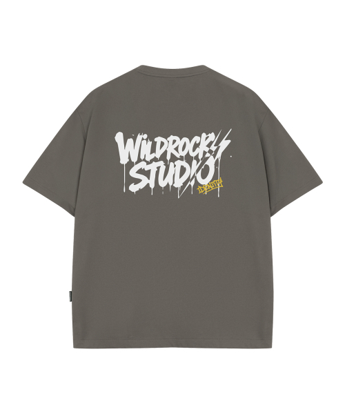 WILDROCK(ワイルドロック)の「ドリップライトニング クールコットンオーバーサイズ半袖Tシャツ(Tシャツ/カットソー・メンズ・ブルー/チャコール/ホワイト/イエロー/ピンク/スカイブルー/ブラック・LARGE/MEDIUM/SMALL)」の13枚目の写真