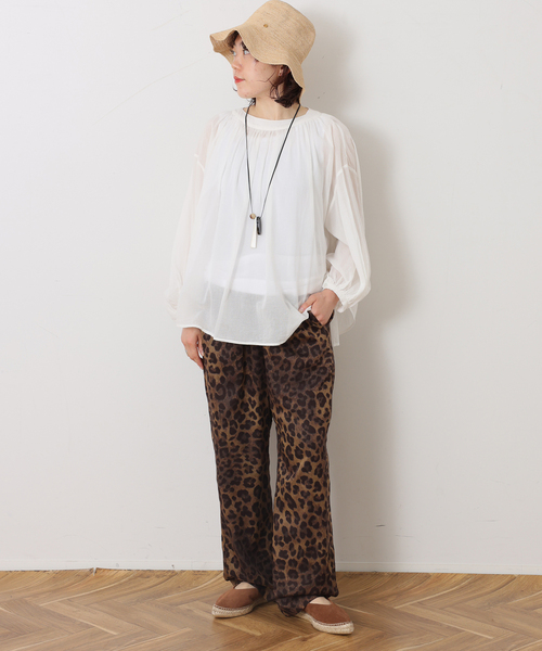 JOURNAL STANDARD LUXE(ジャーナルスタンダード ラックス)の「レオパローン イージーテーパーパンツ(その他パンツ・レディース・ブラウン・FREE)」の7枚目の写真