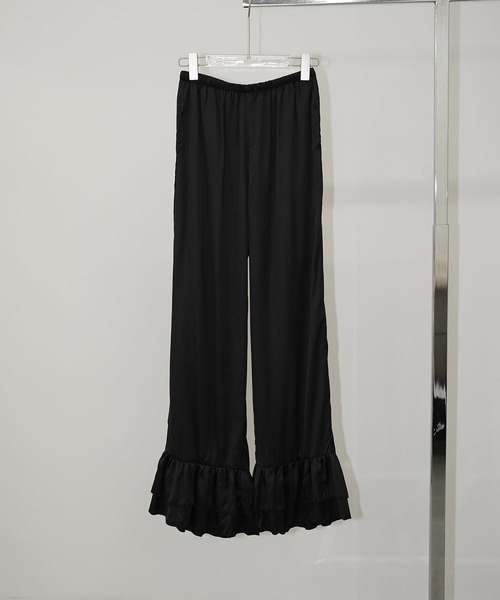 chuclla(チュクラ)の「フリルヘムサテンパンツ chw26s362(その他パンツ・レディース・ブラック・M/S)」の8枚目の写真