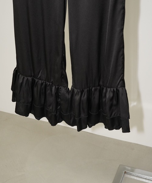 chuclla(チュクラ)の「フリルヘムサテンパンツ chw26s362(その他パンツ・レディース・ブラック・M/S)」の11枚目の写真