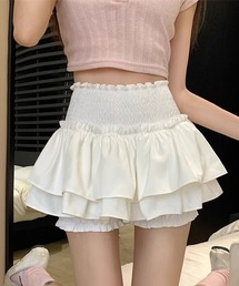 ティアードフリルミニスカパン