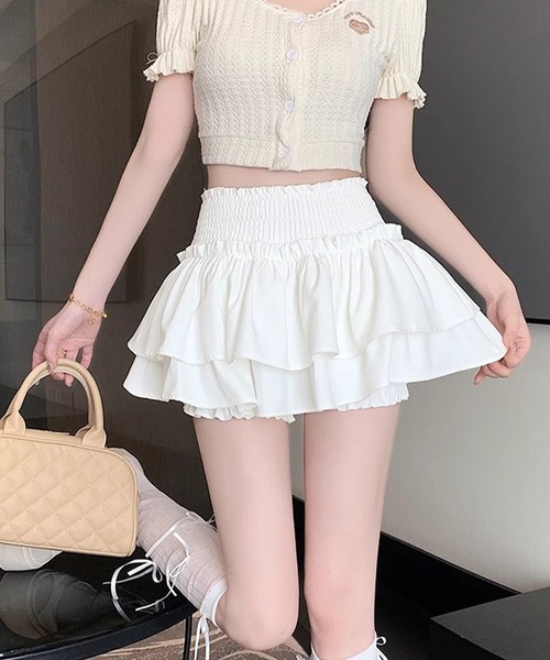 IRADOWL(アイラドール)の「ティアードフリルミニスカパン(スカート・レディース・ブラック/ホワイト・LARGE/SMALL/MEDIUM)」の15枚目の写真