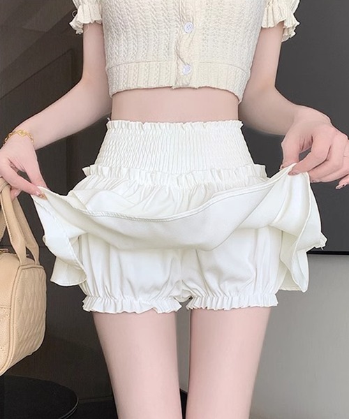 IRADOWL(アイラドール)の「ティアードフリルミニスカパン(スカート・レディース・ブラック/ホワイト・LARGE/SMALL/MEDIUM)」の17枚目の写真