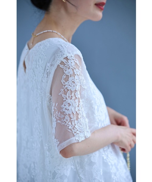 cawaii（カワイイ）の「ゆったりゆるやか総レースカットソートップス（Tシャツ/カットソー・レディース・ホワイト/ブラック・FREE）」の17枚目の写真