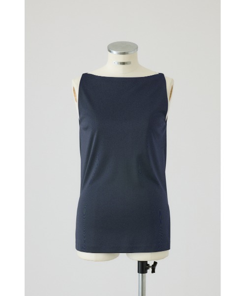 RIM.ARK（リムアーク）の「Triacetate satin tops(トリアセテートサテントップス)（タンクトップ・レディース・ブラウン/ネイビー/ブラック・FREE）」の3枚目の写真