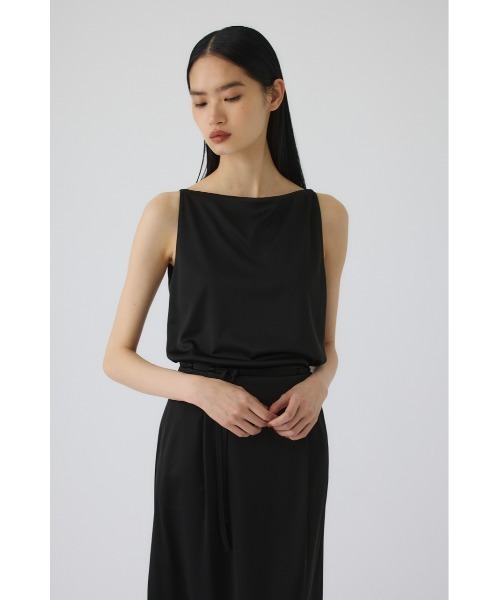 RIM.ARK（リムアーク）の「Triacetate satin tops(トリアセテートサテントップス)（タンクトップ・レディース・ブラウン/ネイビー/ブラック・FREE）」の18枚目の写真