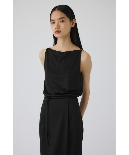 RIM.ARK（リムアーク）の「Triacetate satin tops(トリアセテートサテントップス)（タンクトップ・レディース・ブラウン/ネイビー/ブラック・FREE）」の17枚目の写真