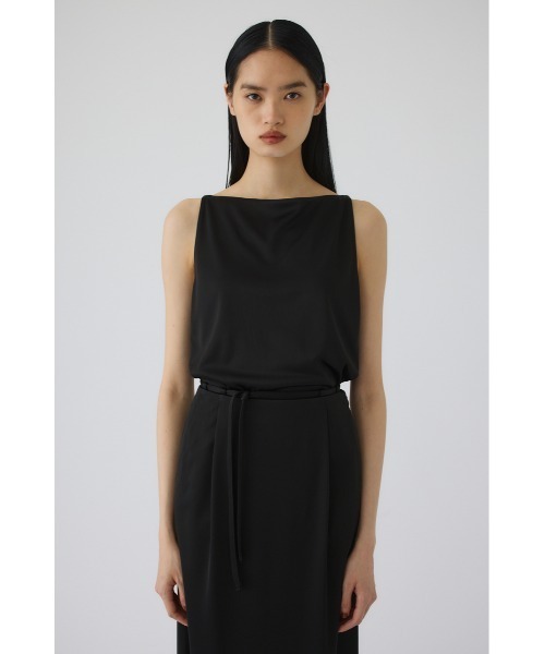 RIM.ARK（リムアーク）の「Triacetate satin tops(トリアセテートサテントップス)（タンクトップ・レディース・ブラウン/ネイビー/ブラック・FREE）」の16枚目の写真