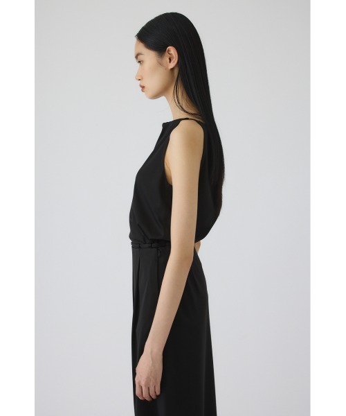RIM.ARK（リムアーク）の「Triacetate satin tops(トリアセテートサテントップス)（タンクトップ・レディース・ブラウン/ネイビー/ブラック・FREE）」の14枚目の写真